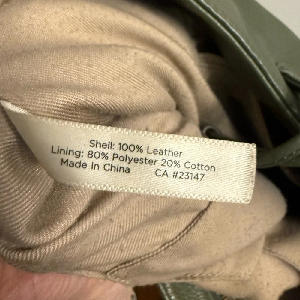 Talbots Olive Green Leather Hobo Shoulder Bag